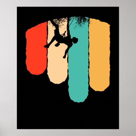 Geweldige rotsklimmer van de Retrobergbeklimmer Poster (Voorkant)