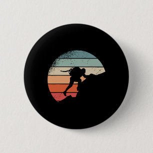 Geweldige rotsklimming Retro bergbeklimmer wandela Ronde Button 5,7 Cm