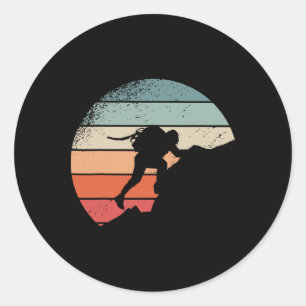 Geweldige rotsklimming Retro bergbeklimmer wandela Ronde Sticker