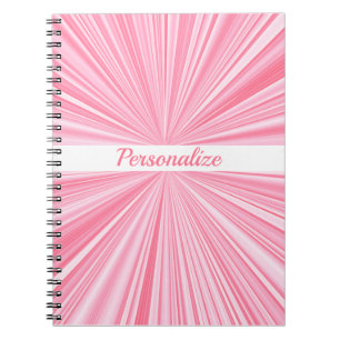 Geweldige Roze Abstract personaliseer het Notitieb Notitieboek