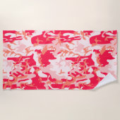 Geweldige roze camouflage Patroon Strandlaken (Voorkant)