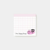 Geweldige Roze Doodlekat Post-it® Notes (Voorkant)