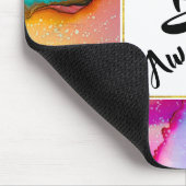 Geweldige roze en Turquoise Abstracte Waterverf Muismat (Hoek)