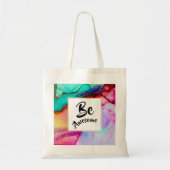 Geweldige roze en Turquoise Abstracte Waterverf Tote Bag (Voorkant)