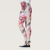 Geweldige roze roze chrysanthemum Flowers Leggings (Links)