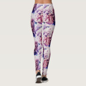 Geweldige roze roze chrysanthemum Flowers Leggings (Achterkant)