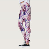 Geweldige roze roze chrysanthemum Flowers Leggings (Links)