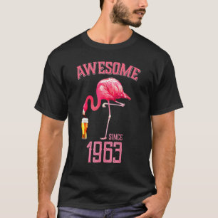 Geweldige roze vlamingvogel sinds 1963 55th Birthd T-shirt