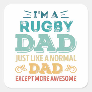 Geweldige Rugby Pap Fathers Day Funny Gift Vierkante Sticker