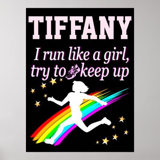 GEWELDIGE RUN ZOALS EEN MEISJE PERSONALISEERD POST POSTER (Voorkant)