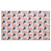 GEWELDIGE RUNNER GIRL GEPERSONALISEERDE STOF (Fat Quarter)