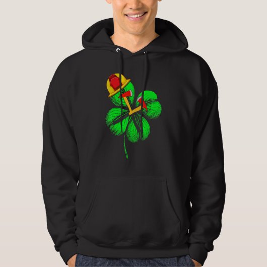 Geweldige Saint Patrick S Day Firefighter Shamrock Hoodie (Voorkant)