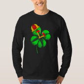 Geweldige Saint Patrick S Day Firefighter Shamrock T-shirt (Voorkant)