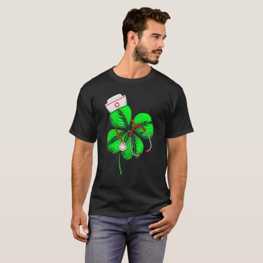 Geweldige Saint Patrick S Day Nurse Shamrock Pet I T-shirt (Voorkant volledig)