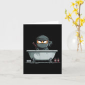 Geweldige Samurai Ninja in badkuip Grafisch Kaart (Gele Bloem)