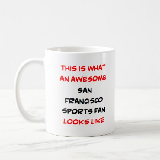 geweldige san francisco sport fan mok koffie (Links)