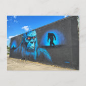 Geweldige Sasquatch in het blauw Briefkaart (Voorkant)