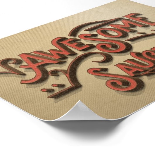 Geweldige Sauce Rustic-look Poster (Hoek)