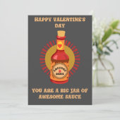 Geweldige Sauce Valentijn Note Card T-Shirt Kaart (Staand voorkant)