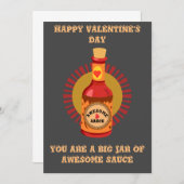 Geweldige Sauce Valentijn Note Card T-Shirt Kaart (Voorkant / Achterkant)