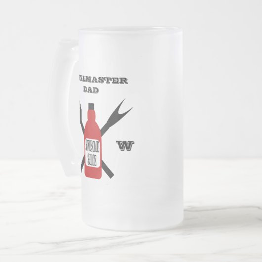 Geweldige saus gepersonaliseerd matglas bierpul (Voorkant links)