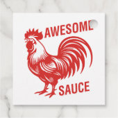 Geweldige saus Haan Grappig Bedankjes Labels (Achterkant)