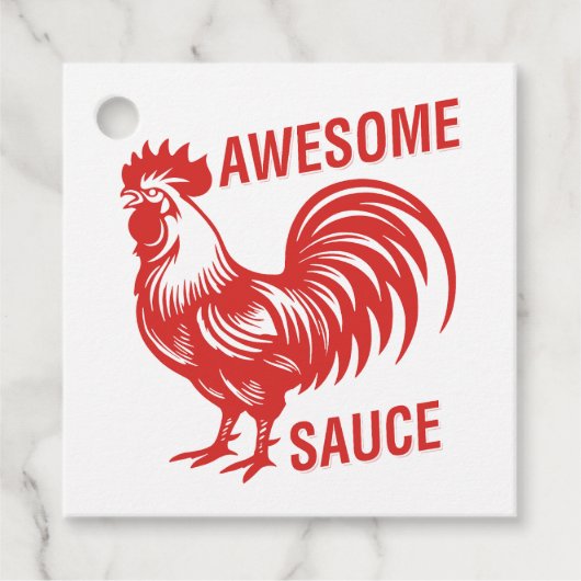 Geweldige saus Haan Grappig Bedankjes Labels (Voorkant)