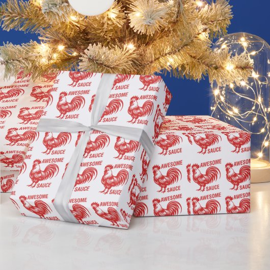 Geweldige saus Haan Grappig Cadeaupapier (Feestdagen)