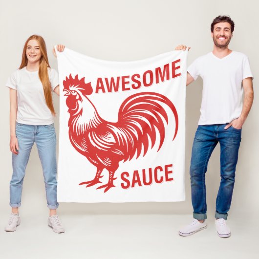 Geweldige saus Haan Grappig Fleece Deken (In situ)