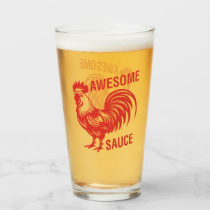 Geweldige saus Haan Grappig Glas