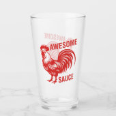 Geweldige saus Haan Grappig Glas (Voorkant)