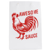 Geweldige saus Haan Grappig Medium Cadeauzakje (Voorkant)