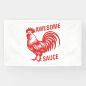 Geweldige saus Haan Grappig Spandoek (Horizontaal)