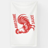 Geweldige saus Haan Grappig Spandoek (Verticaal)