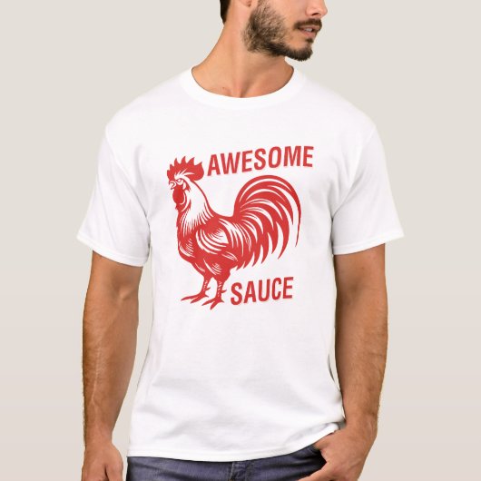 Geweldige saus Haan Grappig T-shirt (Voorkant)