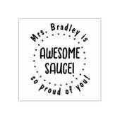 Geweldige saus leraar gepersonaliseerd rubberstempel (Afrduk)