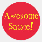 Geweldige saus ronde sticker (Voorkant)