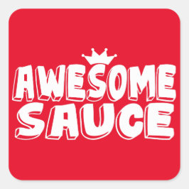 Geweldige saus vierkante sticker