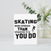 geweldige schaatsen briefkaart (Staand voorkant)