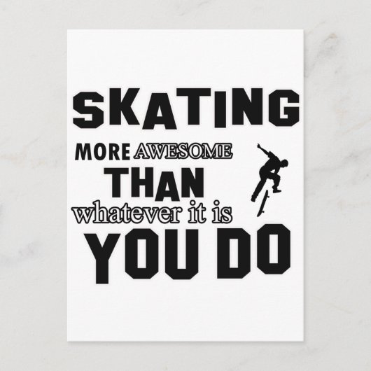 geweldige schaatsen briefkaart (Voorkant)