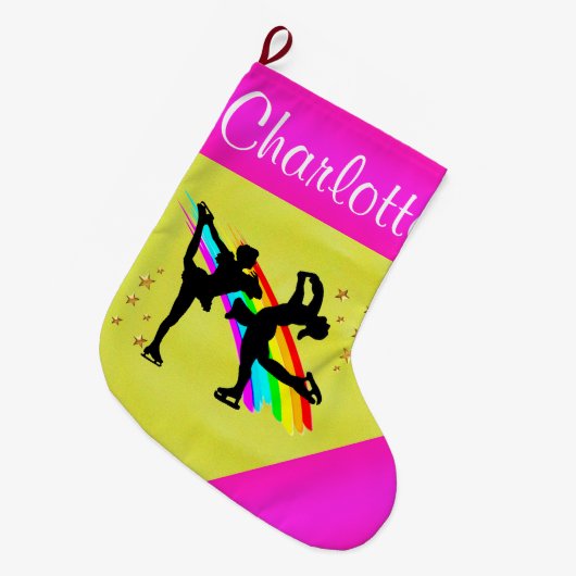 GEWELDIGE SCHAATSEN GEPERSONALISEERDE KERSTKOUS GROTE KERSTSOK (Voorkant (Hangend))