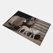 Geweldige schapen met foto van lammeren deurmat (Schuin)