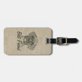 Geweldige schattige driekleppige bokshond bagagelabel (Voorkant horizontaal)