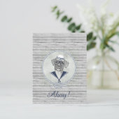 Geweldige schattige grappige zeezeilhond ahoy boxe briefkaart (Staand voorkant)