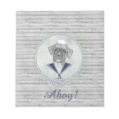 Geweldige schattige grappige zeezeilhond ahoy boxe notitieblok (Voorkant)