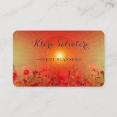 Geweldige Schattige Rode Zonne Visitekaartje (Voorkant)