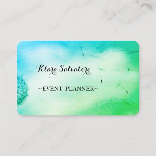 Geweldige Schattige Sweet Green Dandelion Visitekaartje (Voorkant)