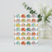 Geweldige schattige trendy circus Indische olifant Briefkaart (Staand voorkant)