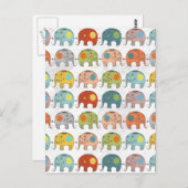 Geweldige schattige trendy circus Indische olifant Briefkaart (Voorkant / Achterkant)