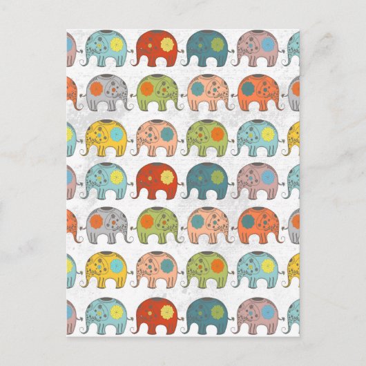 Geweldige schattige trendy circus Indische olifant Briefkaart (Voorkant)